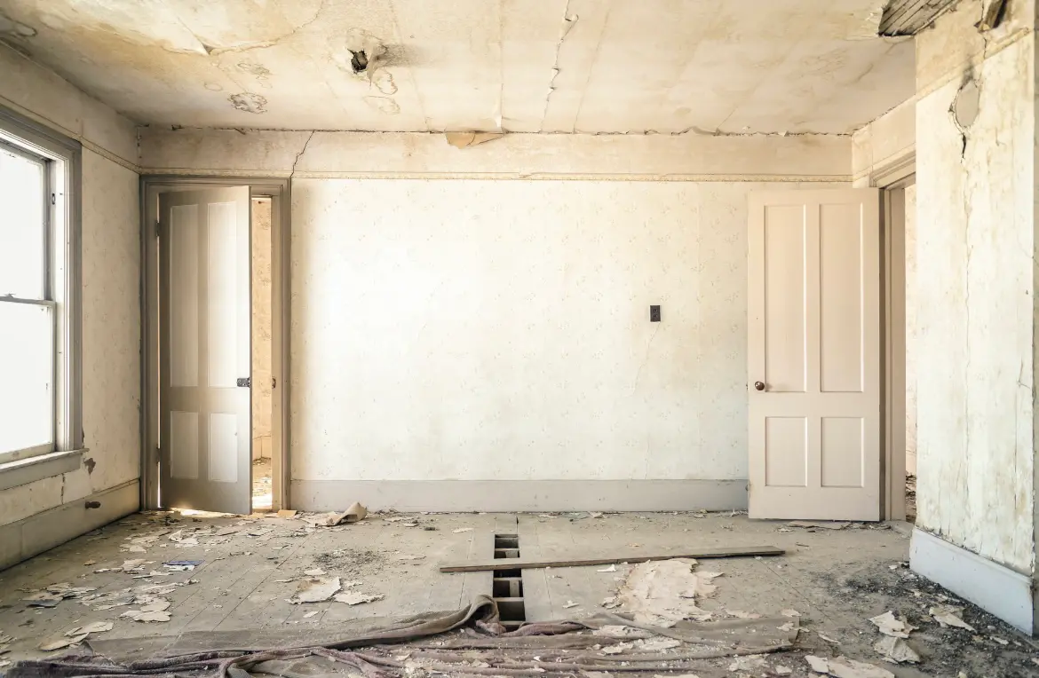 Waste disposal crew managing a cleanout project in West St. Paul